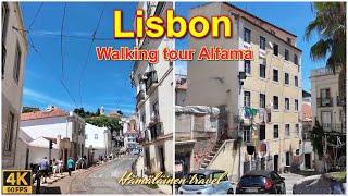 Lisbon Alfama walking tour 4K