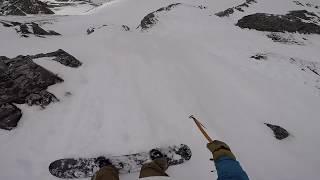 Mt. Temple Splitboard, Ski Descent