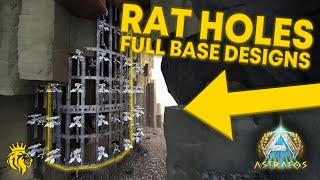 TOP 3 RAT HOLES W/ FULL Base Designs on ASTRAEOS! | ARK: Survival Ascended