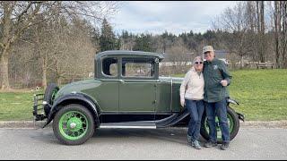 Rich Nestler and his 1930 Model A Ford Coupe, named Prairie Chicken