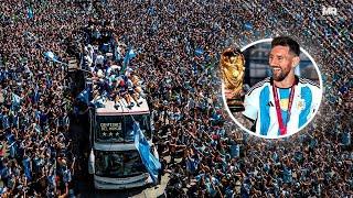 UNBELIEVABLE! Lionel MESSI & Argentina Celebrating with +5 MILLION Fans 