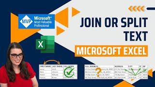 How to Join or Split Data in Microsoft Excel | Combine or Separate Data Easily!