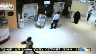 Video shows cloaked suspect in teacher's stabbing in Abu Dhabi