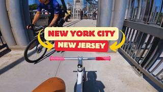 Brakeless Cycling From NYC to New Jersey - Cycling Hands Free - 1st Person NYC