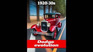 Dodge evolution #dodge #carevolution #timetravel