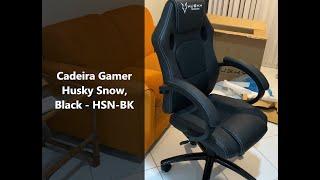 Minha Primeira Cadeira Gamer - Husky Snow, Black - HSN-BK