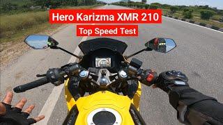 New Hero Karizma XMR 210 Top Speed Test | Karizma XMR Gear Speed test