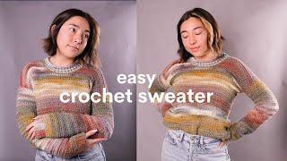 crochet sweater tutorial | crochet a pullover in 15 HOURS!