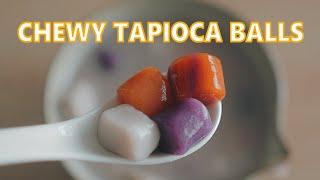 How to make Taiwanese Taro Balls, Sweet Potato Balls and Pumpkin Balls