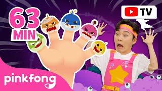 [NEW] Zombie Shark Finger Family + BEST Hoi Songs | Zombies and Monsters | Official Pinkfong