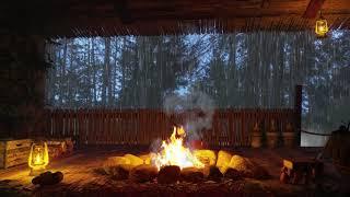 It rains a lot. Warm up with a bonfire in the treehouse 