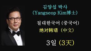 김양섭박사 (Yangseop Kim博士) / 절대한국어 (중국어)  - 绝对韩语（中文） / 3일 (2天)