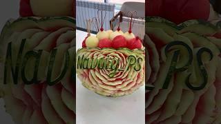 Карвинг на арбузе  #food #карвинг #кейтеринг #фуршет