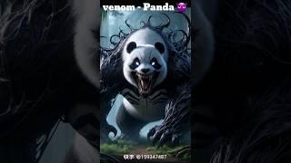 Venom Creepy Panda #ResidentEvil #horror #Aipainting #forestanimals #shorts #shortvideo