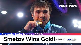 Judo: Kazakhstan's Yeldos Smetov wins men's -60kg Olympic gold  #Paris2024