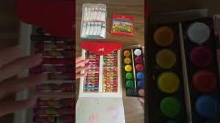 My paints, crayons, gouache, watercolor, felt-tip pens, colors, colorful #shorts #sketchbook