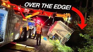 Huge Motorhome Goes Over The Edge!  Can we save it??