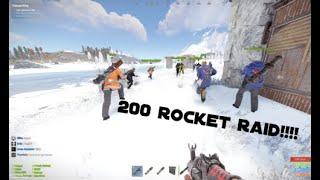 200+ rocket raid in rust on rustopia