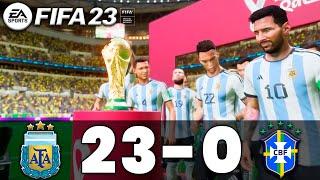 FIFA 23 - ARGENTINA 23-0 BRASIL | FIFA WORLD CUP FINAL 2022 QATAR | FIFA 23 PC - FIFA 23 PS5