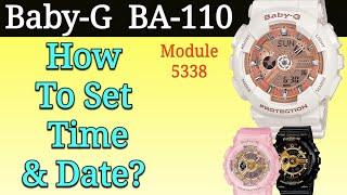 How To Set Time On Casio Baby G-Shock Watch? (Analog & Digital) | BA-110 | 5338