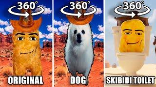 Gegagedigedagedago Original vs Skibidi Toilet vs Dog 360º VR