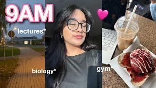 COLLEGE VLOG: 9AM PRODUCTIVE DAY IN MY LIFE (biology student)