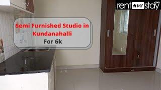 Semi Furnished 1RK For Bachelors Below 7000|No Brokerage|RentMyStay