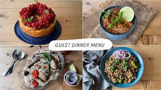 4 Recipes for Tasty Dinner Party/ Guests Dinner Menu Ideas