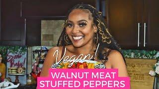 The Best Walnut Meat recipe and Stuffed Peppers| Chef Joya