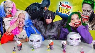 NUNCA COMA O KINDER OVO SURPRESA DA ARLEQUINA, CORINGA E BATMAN ÀS 3 HORAS DA MANHÃ