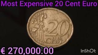 The Most EXPENSIVE 20 Euro Cent ULTRA Rare Error Coin Worth Money Don't Spend This