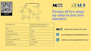 Design of two-stage Miller op-amp in two minutes | Ahmed Ramadan