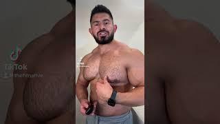 Hairy chest or smooth?  #bodybuilder #pecs