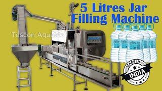 Automatic 5 Liter Jar filling machine | Five Litres water bottle filling capping machine for Export