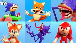 Shin Sonic Tapes Evolution, Tails, Knuckles with Clay