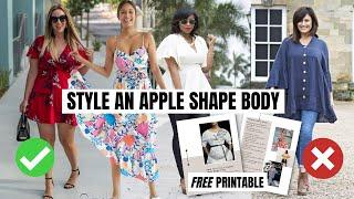 How To Style An Apple Shape Body | plus size fashion tips