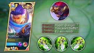 HARD GAME! GRANGER VS TOP GLOBAL HANZO YOU CAN TAKE MY BUF BUT YOU CAN'T WIN AGAINST ME! | MLBB