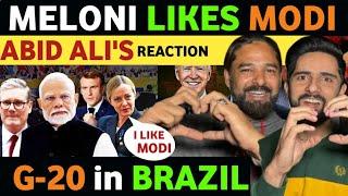 PM MODI'S VIRAL VIDEO WITH WORLD LEADERS IN G-20 SUMMIT BRAZIL, ABID ALI'S REACTION ON INDIA REAL TV