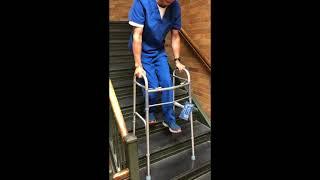 Ascending and Descending Stairs with Uneven Walker