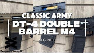 Check out the New Double Barrel M4 by Classic Army! A True Beast- Double Magazine & Double the Fun!