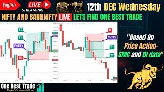 Live Nifty intraday trading | Bank nifty live trading | Live options trading | 12th Dec 2024 dhan