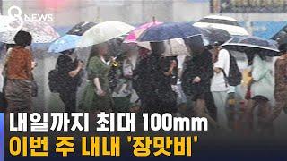 내일까지 최대 100mm 쏟아진다…이번 주 내내 '장맛비' / SBS 8뉴스