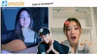 Nyanyi Blue By Yung Kai dan Wildflower Di OME TV | SINGING REACTIONS OmeTV