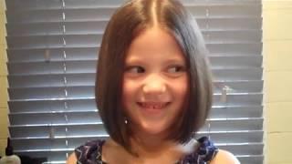 Learn how to cut kids childrens girls hair restyle long to short bob