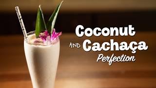 An updated Piña Colada with Cachaça (and no pineapple!)