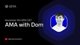 #AMA with IOTA´s co-founder Dominik Schiener  - November 6th at 6PM CET