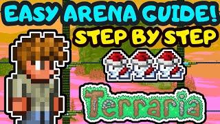 Terraria Easy Arena Building Guide! Make your own OP Arena! Lava Trap Included!