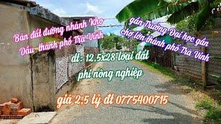 Bán đất nền Trà Vinh đường nhánh kho dầu, trục thẳng lộ nhựa, đt 0775400715