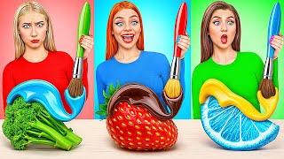 Food of The Same Colors Challenge | Food Battle by Super Hyper DO