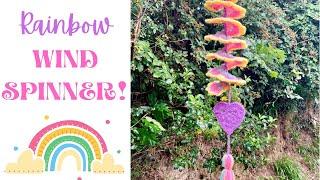 CROCHET WIND SPINNER RAINBOW CURLY CUE